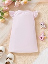 Vestido con Estampado de Unicornio con Volantes Luxeira