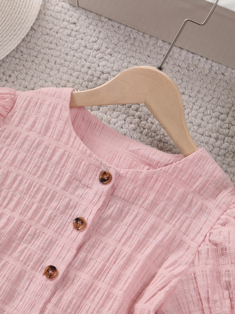 Top de Verano con Cuello Cuadrado y Mangas Abullonadas Luxeira