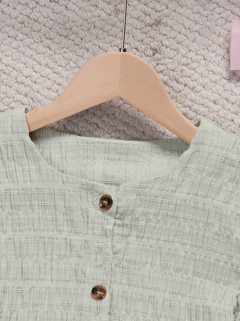 Top de Verano con Cuello Cuadrado y Mangas Abullonadas Luxeira