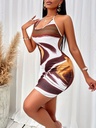 Vestido con Bloque de Color Luxeira