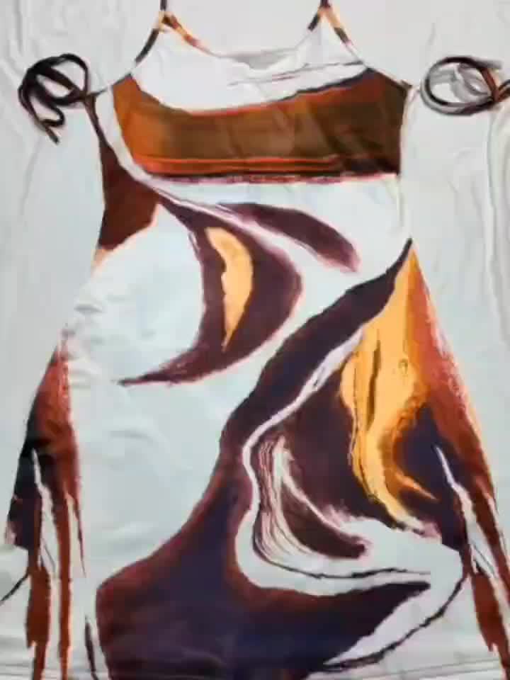 Vestido con Bloque de Color Luxeira