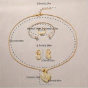 Set de 5 Piezas en Forma de Corazón:Collar, Aretes, Pulsera y Anillo on Brillantes Piedras
