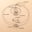 Set de 5 Piezas de Joyería con Colgante en Forma de Corazón: Collar, Anillo, Aretes y Pulsera