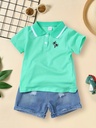 Camiseta Polo con Estampado de Palmeras Luxeira