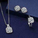 Set de 4 Piezas de Joyería: Collar, Anillo y Aretes Elegantes