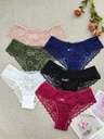 Panty de Encaje Floral con Ribete Festoneado Luxeira