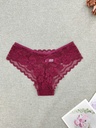 Panty de Encaje Floral con Ribete Festoneado Luxeira