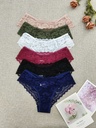 Panty de Encaje Floral con Ribete Festoneado Luxeira