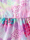 Vestido con Volantes y Estampado de Corazones Luxeira