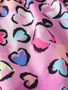 Vestido con Volantes y Estampado de Corazones Luxeira