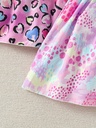 Vestido con Volantes y Estampado de Corazones Luxeira