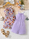 Enterizo de Tirante con Estampado Floral Luxeira
