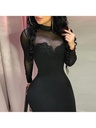 Vestido de Malla y Mangas Largas Luxeira
