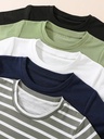 Camiseta Fresca de Rayas Luxeira