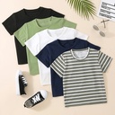 Camiseta Fresca de Rayas Luxeira