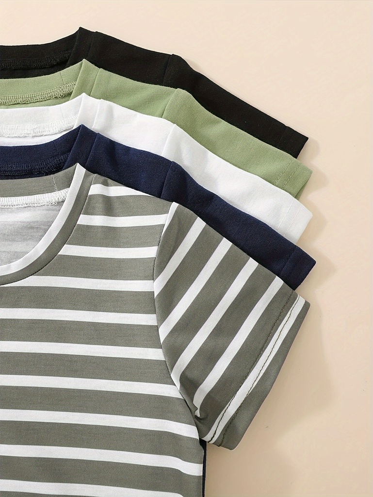 Camiseta Fresca de Rayas Luxeira