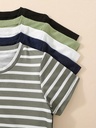Camiseta Fresca de Rayas Luxeira
