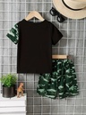 Conjunto de Camiseta y Short con Estampado de Dinosaurios Luxeira