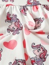 Vestido Sin Mangas con Estampado de Unicornio y Corazones Luxeira