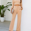 Conjunto de Dos Piezas: Top de Manga Corta y Pantalones Largos Luxeira