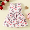 Vestido Sin Mangas con Estampado de Unicornio y Corazones Luxeira