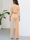 Conjunto de Dos Piezas: Top de Manga Corta y Pantalones Largos Luxeira