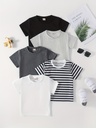 Camiseta Básica con Rayas Luxeira