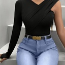 Blusa Elegante y Ajustado con Fruncido Luxeira