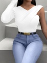 Blusa Elegante y Ajustado con Fruncido Luxeira