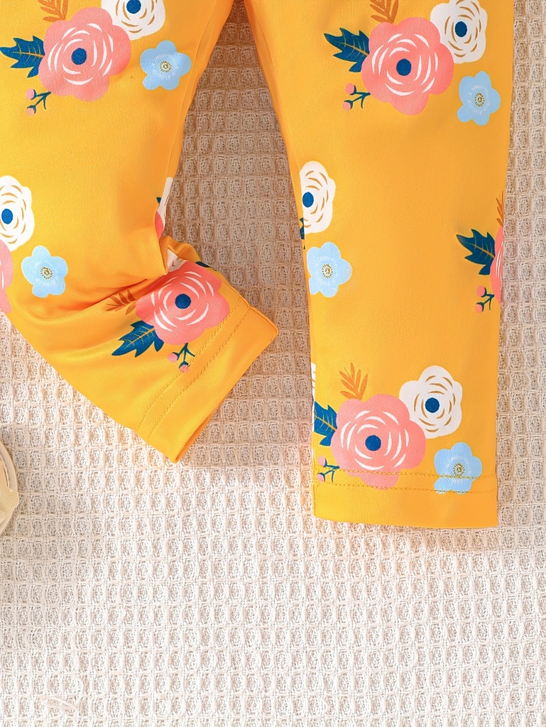 Pantalón con Estampado de Flores Luxeira