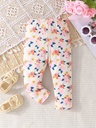Pantalón con Estampado de Flores Luxeira