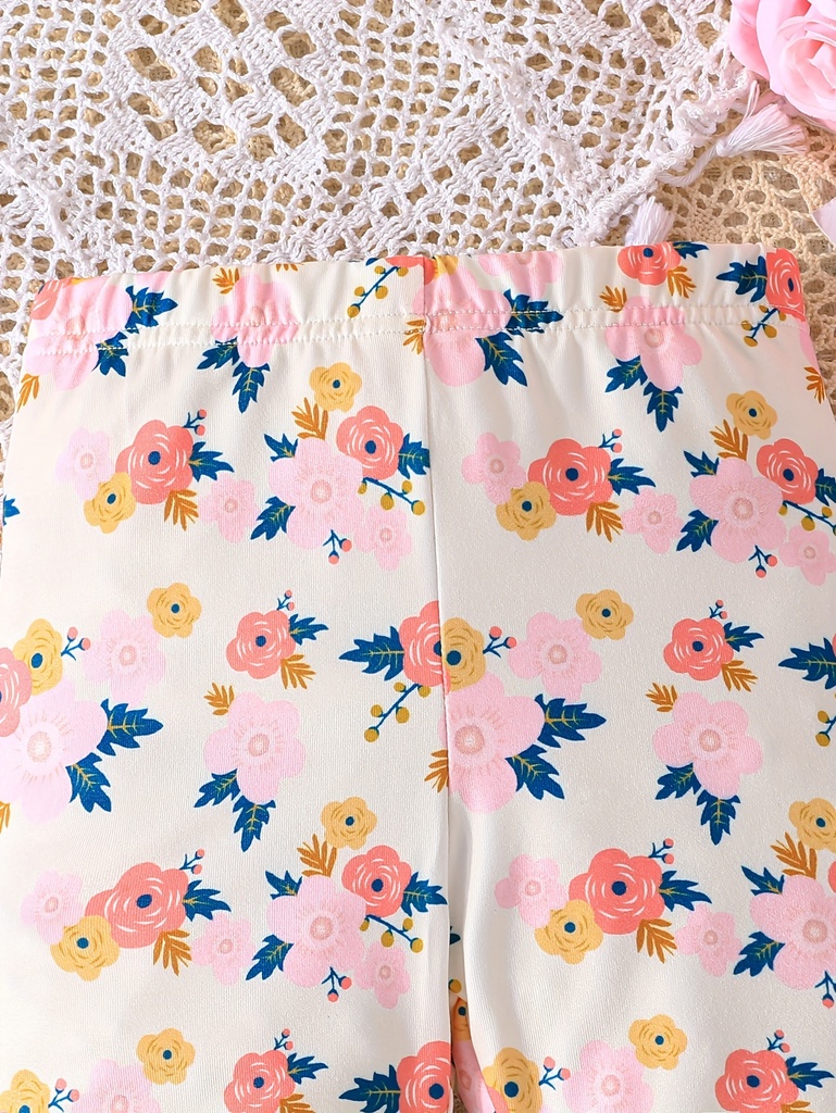 Pantalón con Estampado de Flores Luxeira