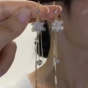 Pendientes Colgantes con Diseño de Copos de Nieve