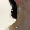 Pendientes Colgantes con Diseño de Copos de Nieve