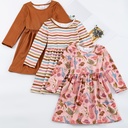 Vestido de Princesa  con Estampado de Rayas Luxeira