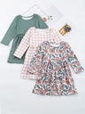 Vestido de Princesa  con Estampado de Rayas Luxeira