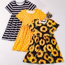 Vestido de Princesa  con Estampado de Rayas Luxeira