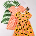 Vestido de Princesa  con Estampado de Rayas Luxeira