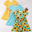 Vestido de Princesa  con Estampado de Rayas Luxeira