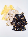 Vestido de Princesa  con Estampado de Rayas Luxeira