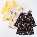 Vestido de Princesa  con Estampado de Rayas Luxeira