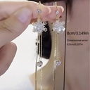 Pendientes Colgantes con Diseño de Copos de Nieve