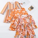 Vestido de Princesa  con Estampado de Rayas Luxeira