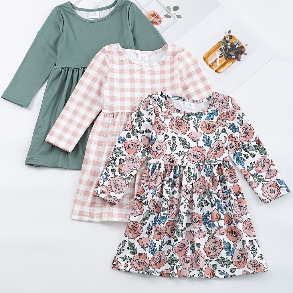 Vestido de Princesa  con Estampado de Rayas Luxeira