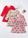 Vestido de Princesa  con Estampado de Rayas Luxeira