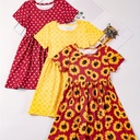 Vestido de Princesa  con Estampado de Rayas Luxeira