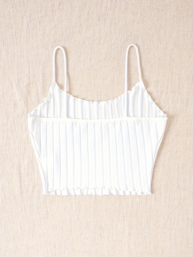 Top Corto de Canalé con Tirantes Finos Luxeira