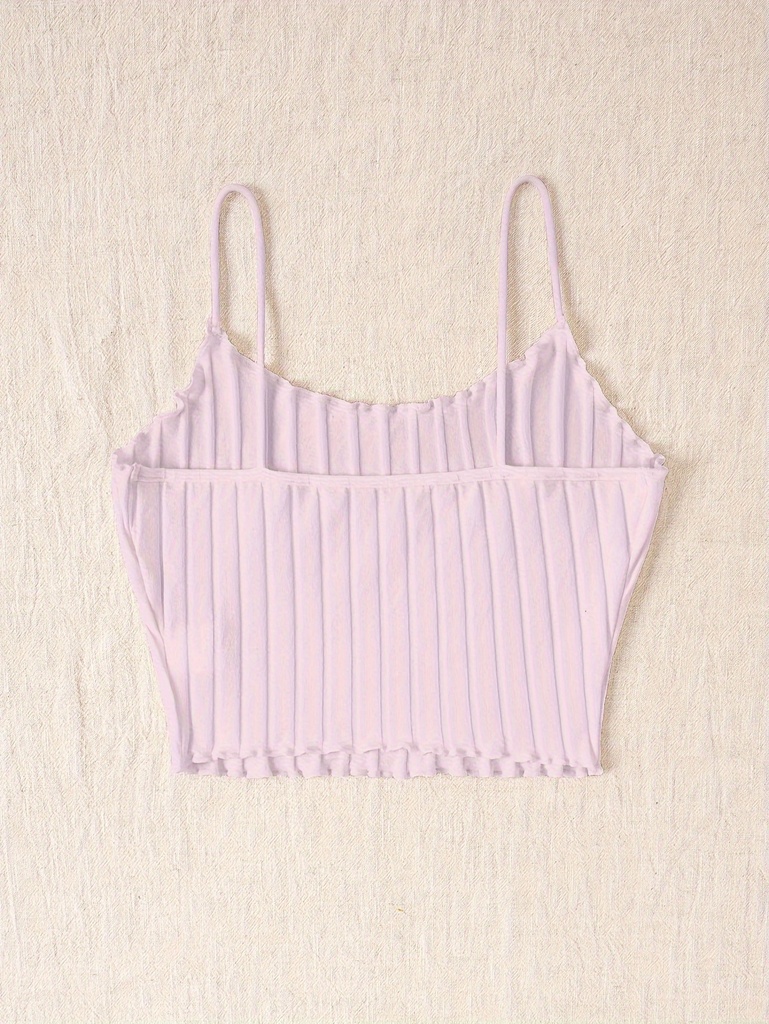 Top Corto de Canalé con Tirantes Finos Luxeira