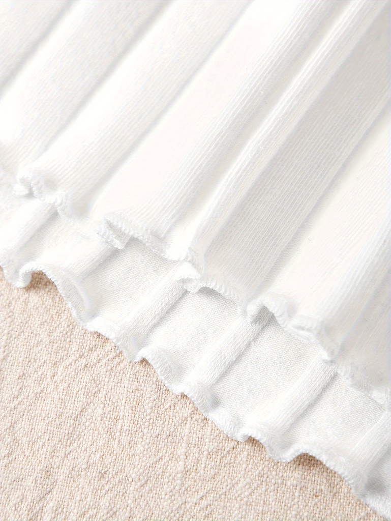 Top Corto de Canalé con Tirantes Finos Luxeira