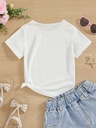 Camiseta con Cuello Redondo y Estampado de Corazones Luxeira